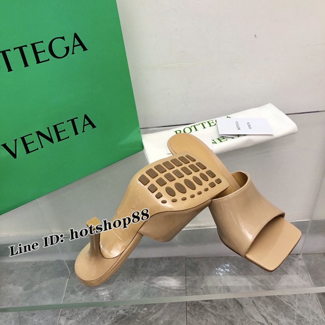 BOTTEGA VENETA高端時尚女鞋 寶緹嘉漆皮版2022-22早春最新高跟涼鞋拖鞋 dx3543